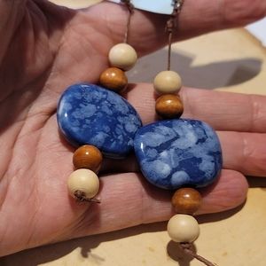 "3/$25" Boho Hemp Stone Earrings